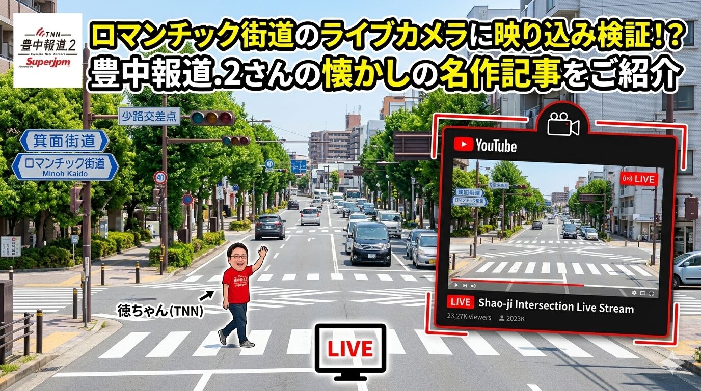 ロマンチック街道のライブカメラに映り込み検証!?豊中報道.2さんの懐かしの名作記事をご紹介