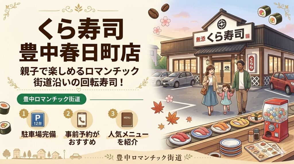 くら寿司 豊中春日町店｜親子で楽しめるロマンチック街道沿いの回転寿司