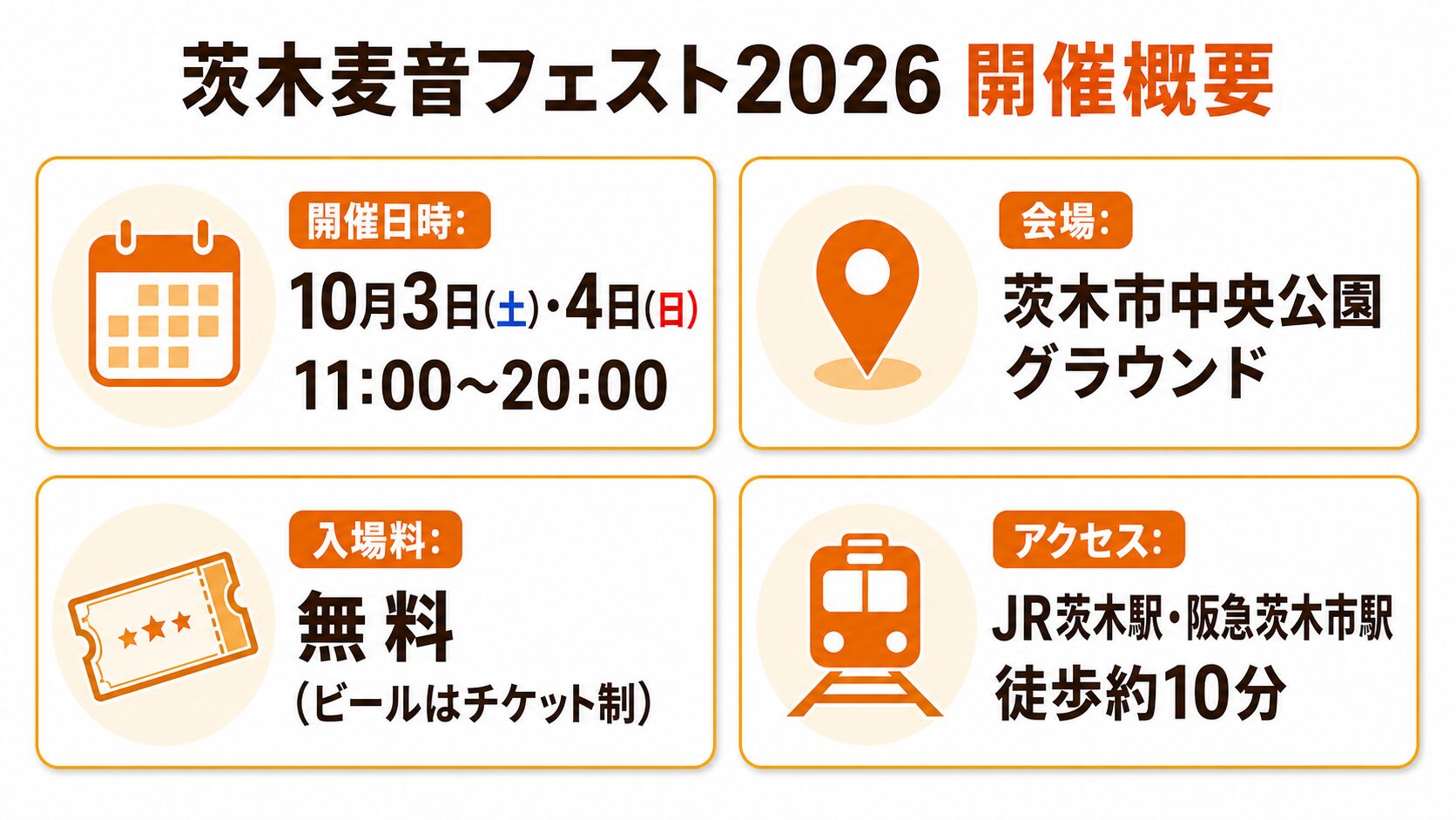 茨木麦音フェスト2026 開催概要