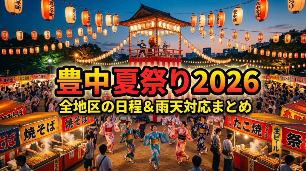 【2026】豊中市の夏祭りどこで開催？地区別日程＆雨天対応まとめ