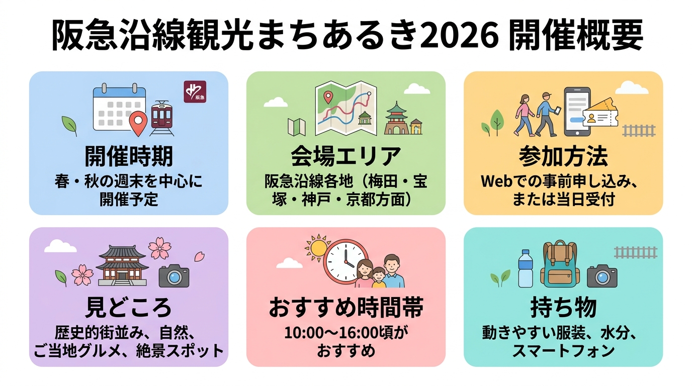 阪急沿線観光まちあるき2026の開催概要インフォグラフィック