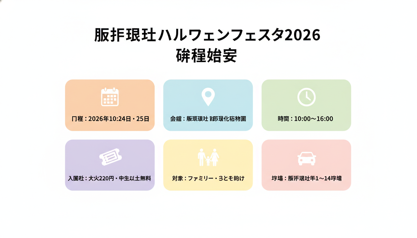 服部緑地ハロウィンフェスタ2026 開催概要インフォグラフィック