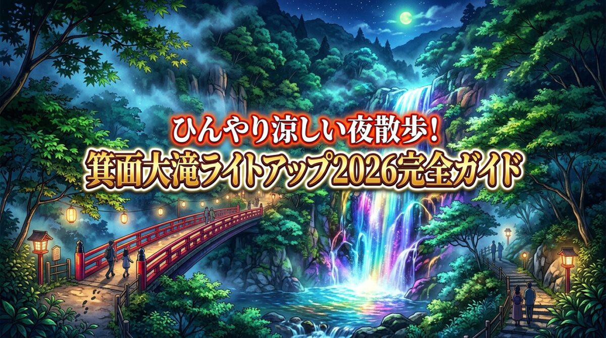 箕面大滝の夏ライトアップ2026アイキャッチ画像