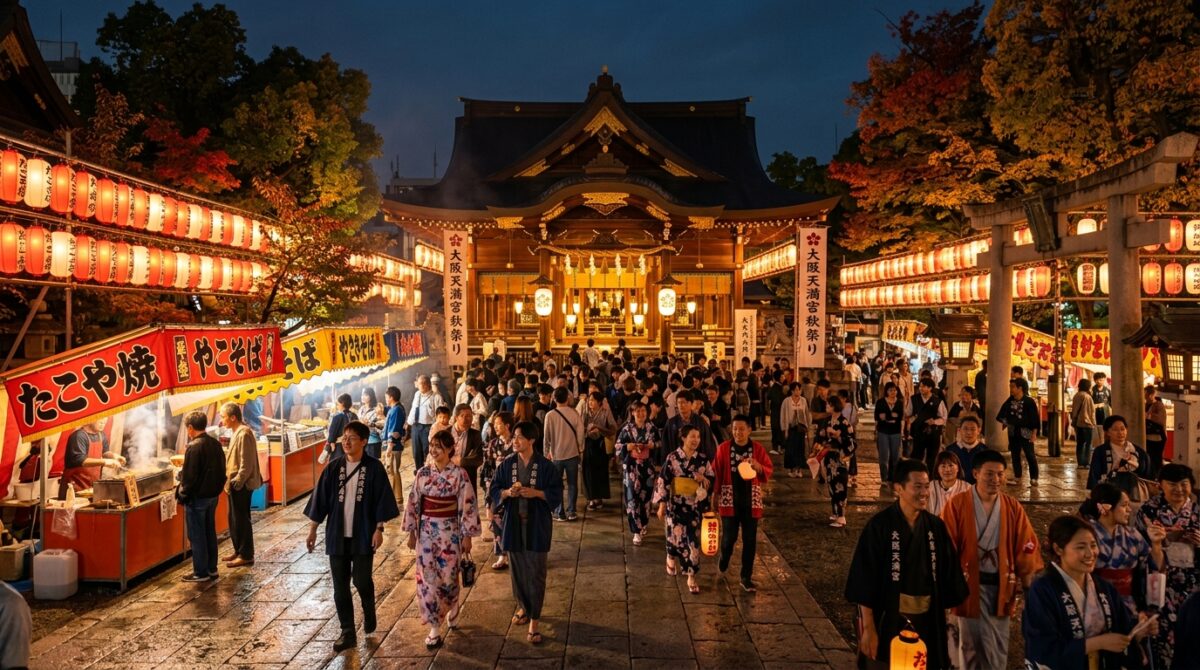 庄内神社秋季例大祭で活気あふれる境内のイメージ
