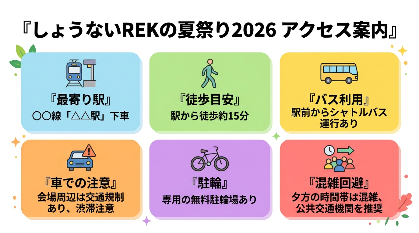 しょうないREKの夏祭り2026のアクセス図