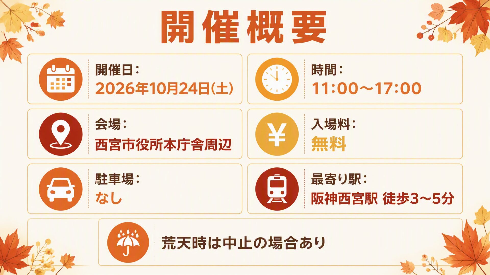 第51回にしのみや市民祭り2026 開催概要